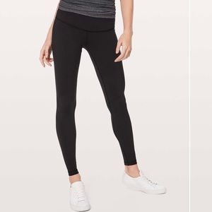 NWOT Lululemon  Black Wunder Under Low Rise 28”